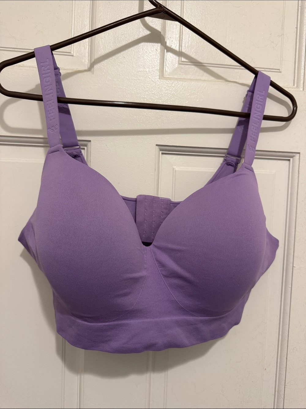 NWOT Lilac Feelingirl Plus Size Seamless No Underwire Full Coverage Bra XXL